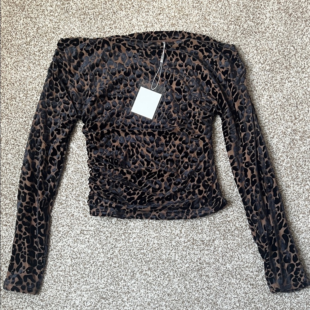 Naked Wardrobe Leopard Print Blouse